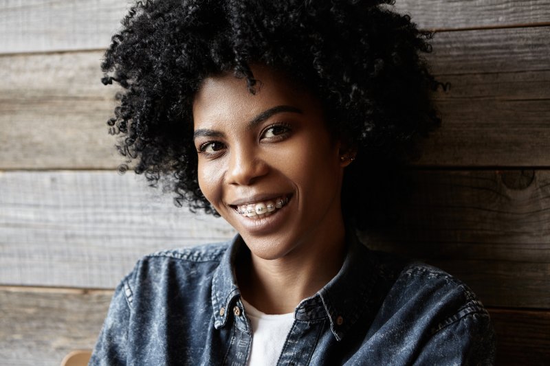 Woman with braces