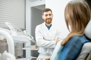 a patient during their initial orthodontic consultation